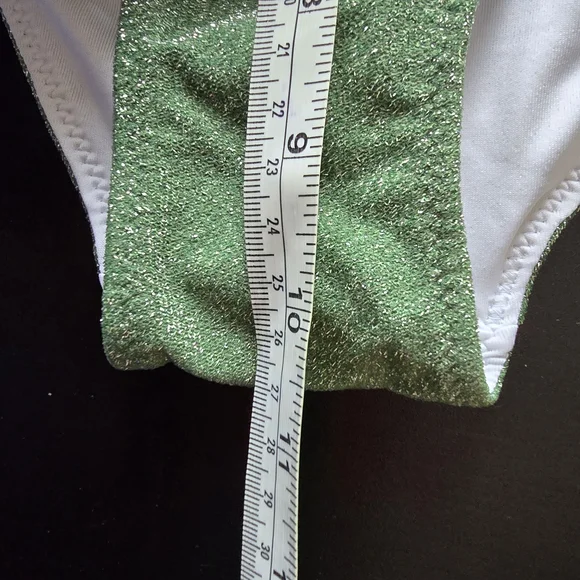 PINK Victoria's Secret Green Glitter Bikini - Picture 7 of 9